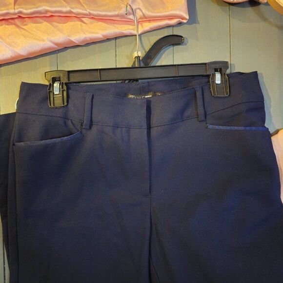 7th Avenue Design Studio Women's Navy Blue Stretch Dress Pants Size 8 - Picture 9 of 15